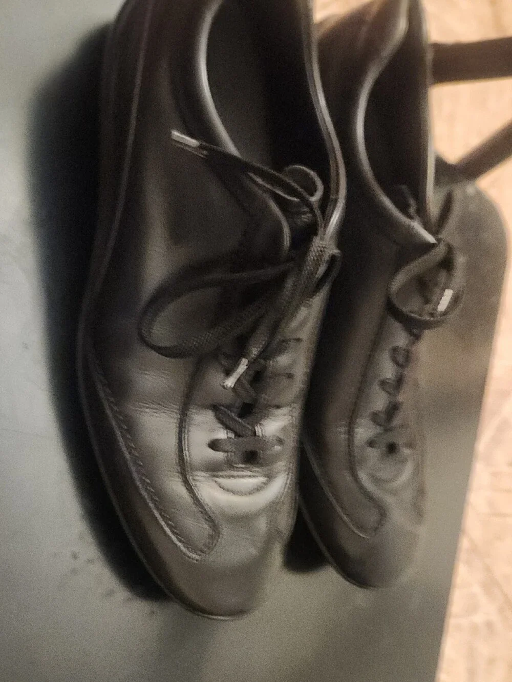 TOD'S Men's Black Leather Lace-Up Shoes